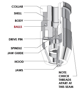 Picture of 70738 CNC Tapers Royal Replacement Balls For Classic Chuck C65